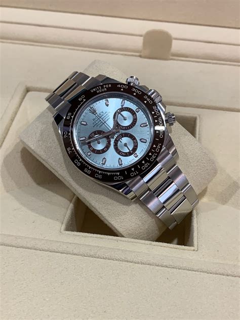 rolex 116506 cosmograph daytona platinum with ice blue dial|Rolex chronograph.